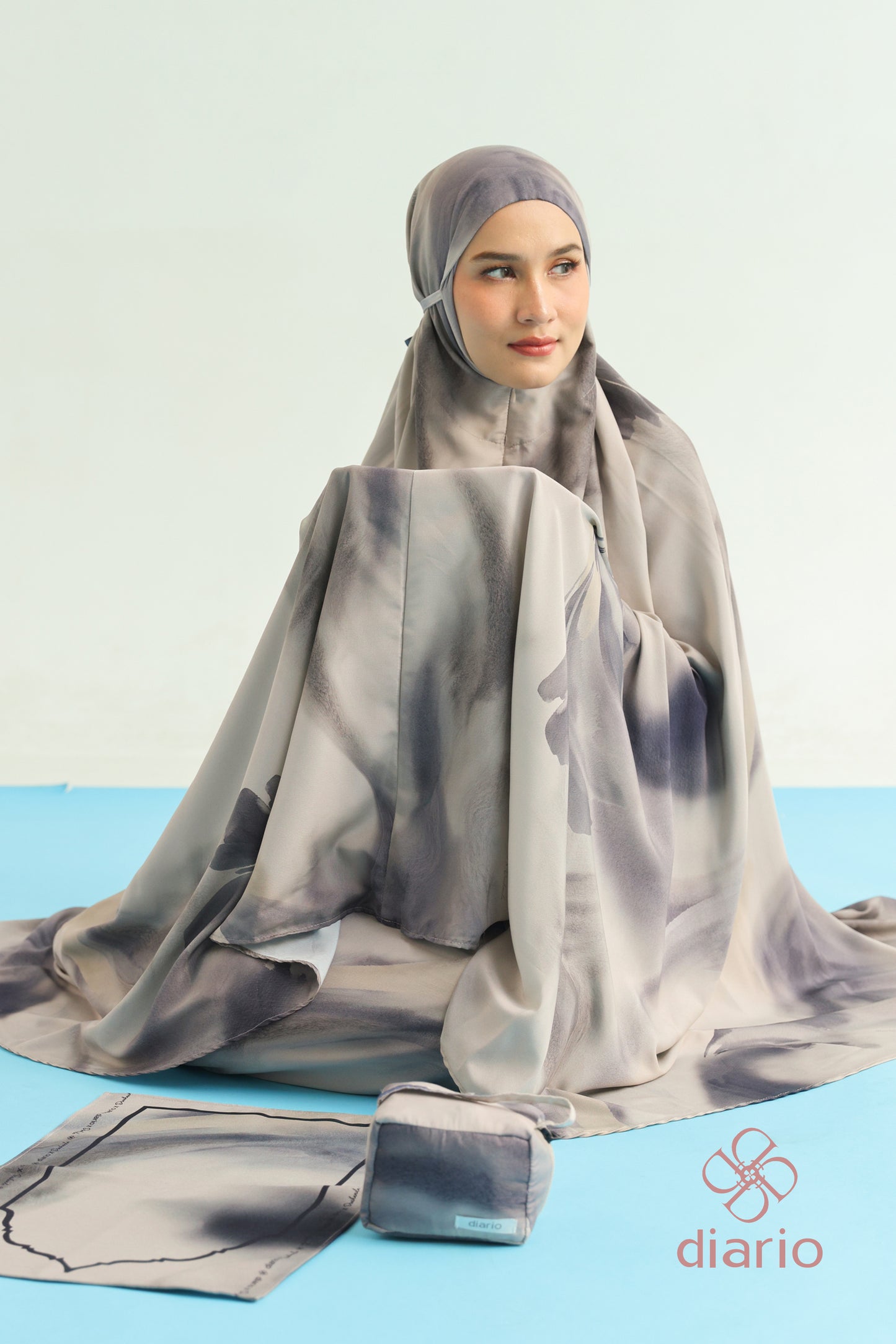 Diario x Dwihanda - Mukena Travel Samudra Prayer Set 2in1 Free Sejadah Travel