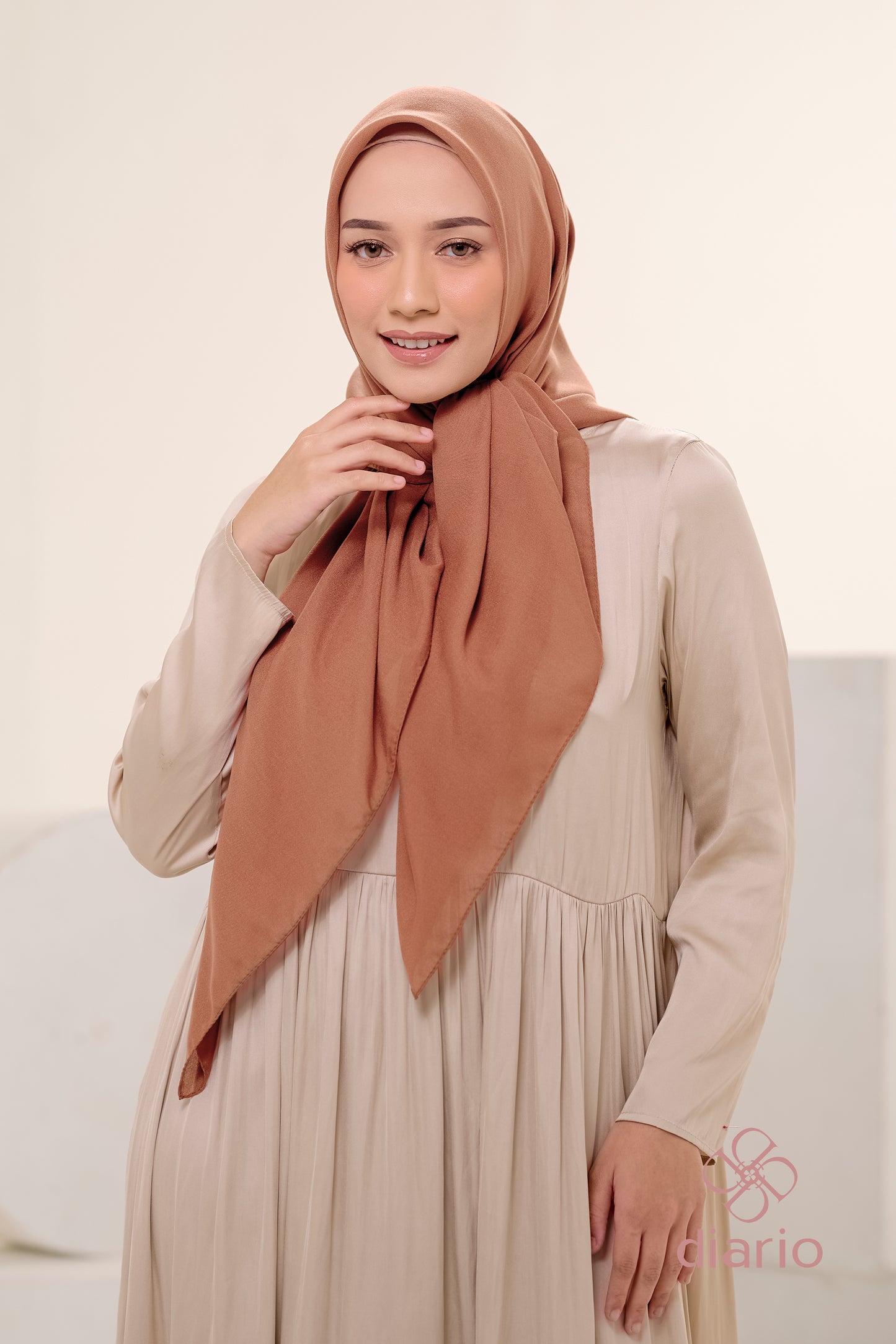 Diario - Kerudung Segi Empat Ultrafine Plain Scarf Voal Nude Series
