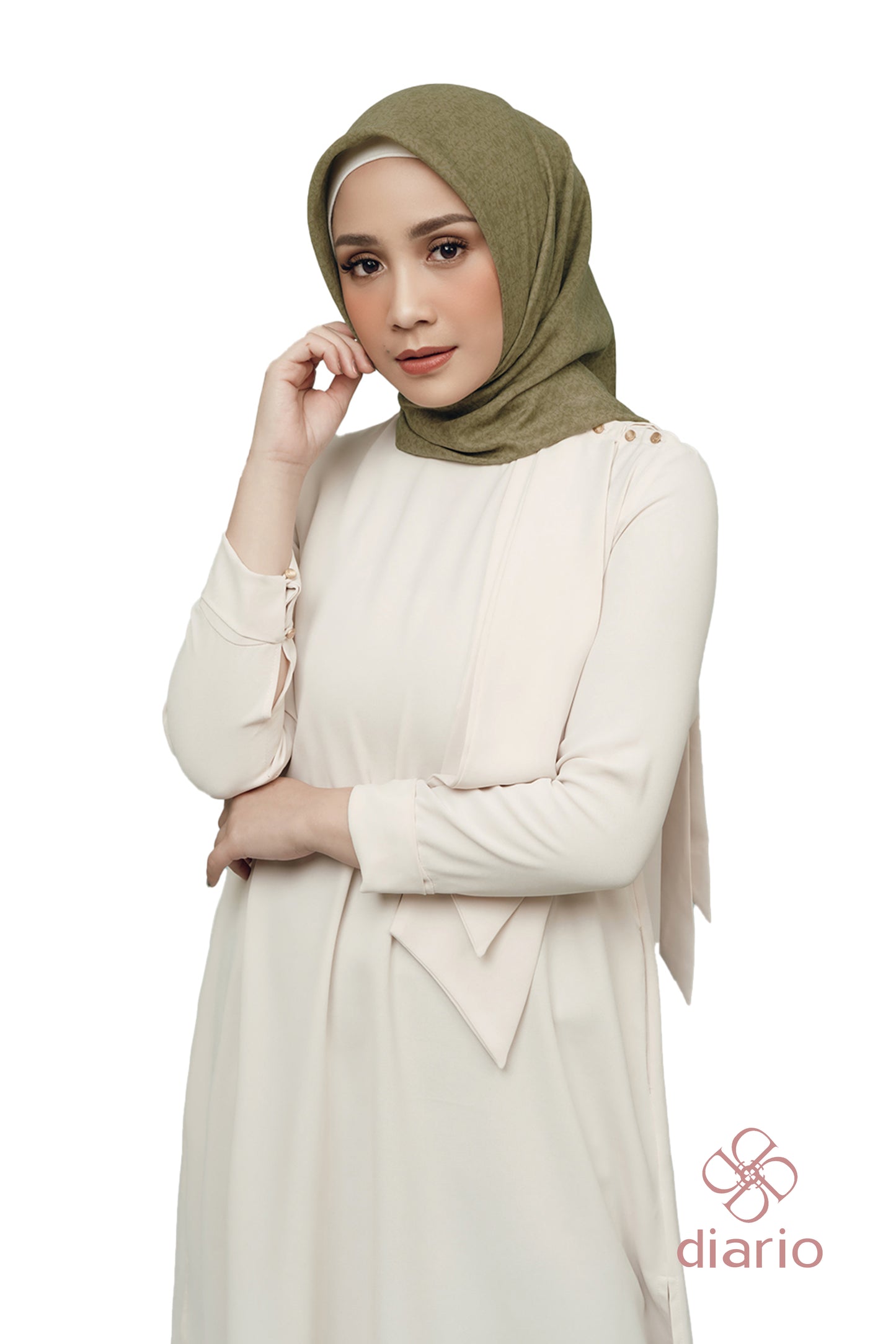 Diario x Nagita Slavina - Ultrafine Plain Scarf Kerudung Segi Empat