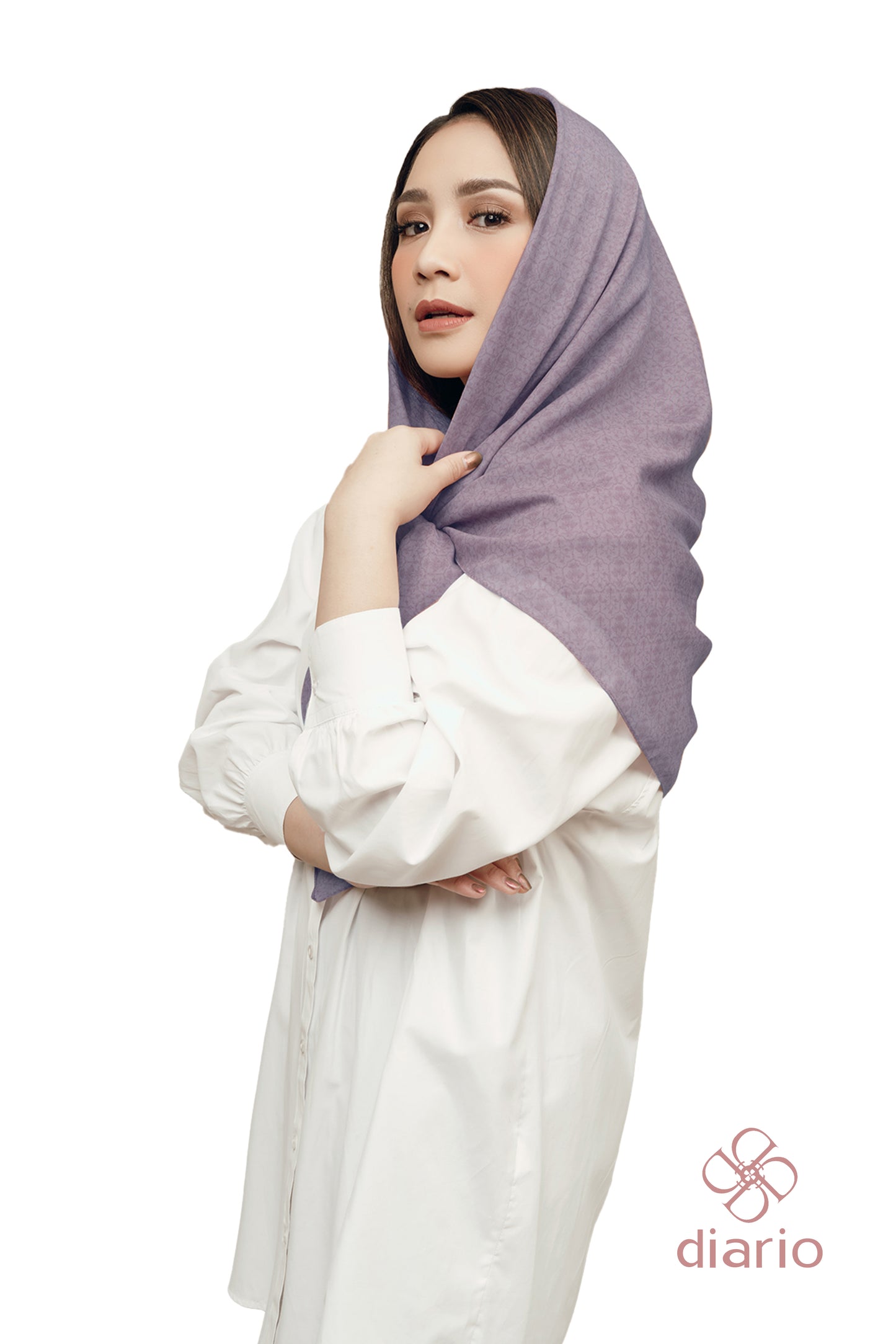 Diario x Nagita Slavina - Ultrafine Plain Scarf Kerudung Segi Empat