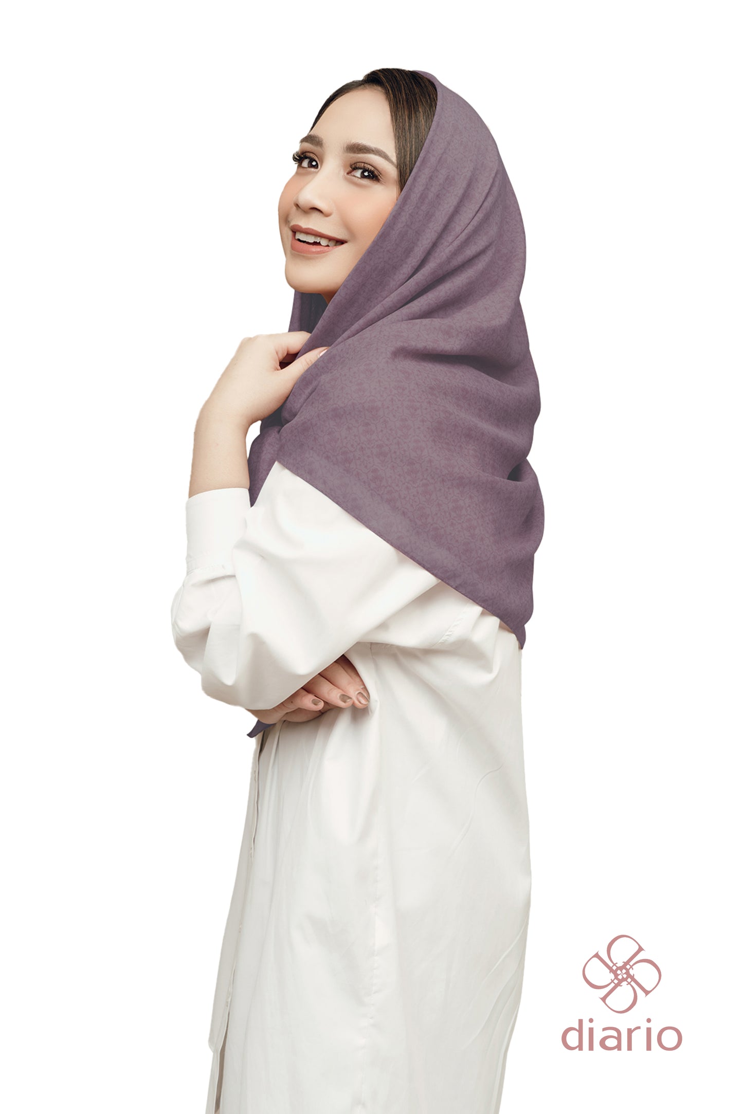 Diario x Nagita Slavina - Ultrafine Plain Scarf Kerudung Segi Empat