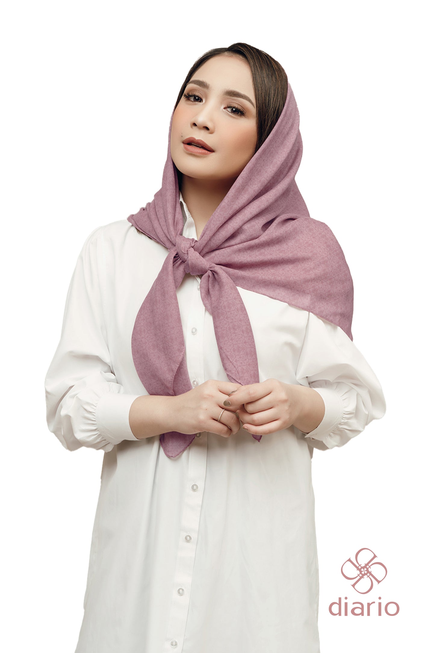 Diario x Nagita Slavina - Ultrafine Plain Scarf Kerudung Segi Empat