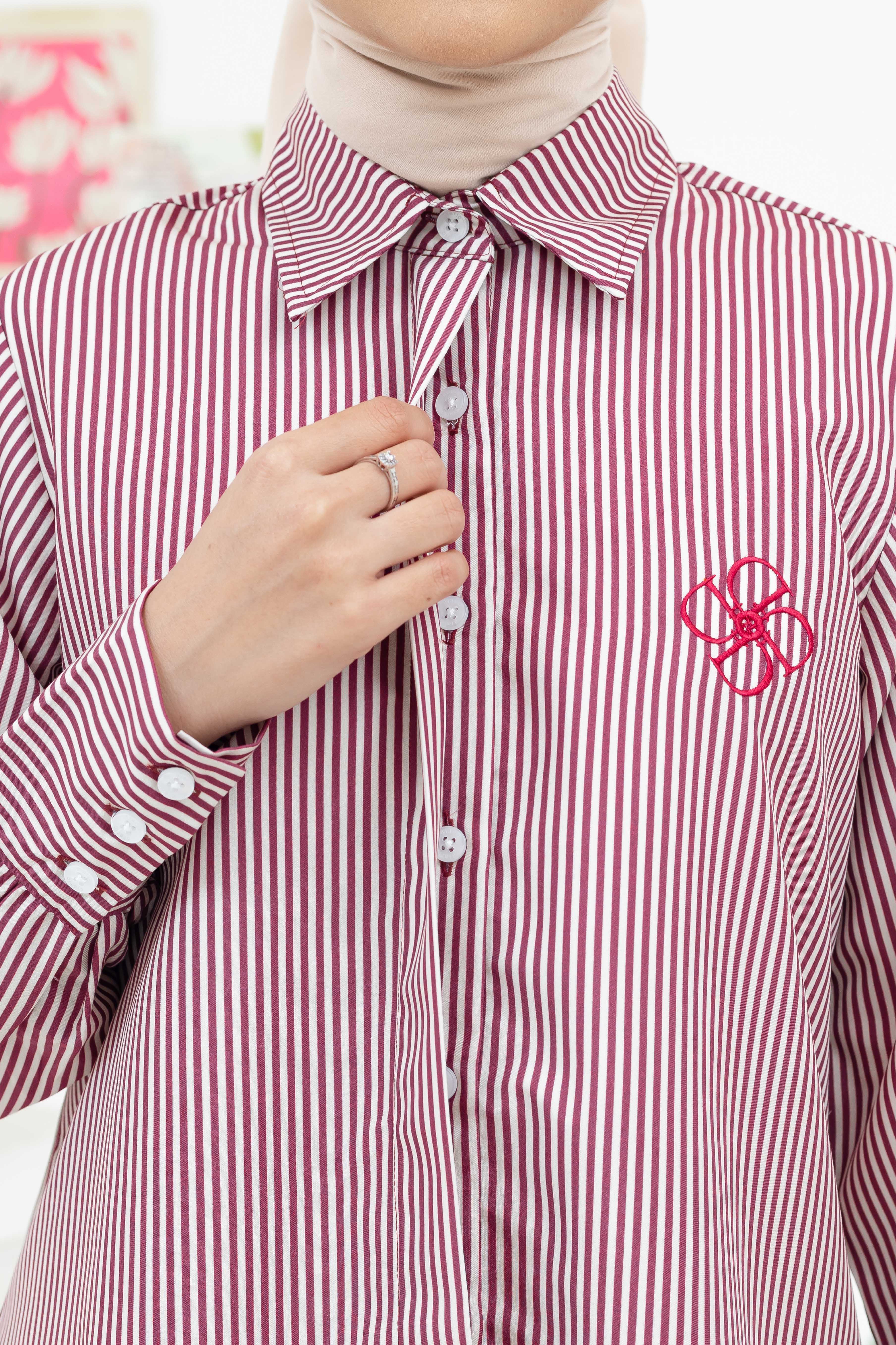 Kemeja Wanita Strip Adeline