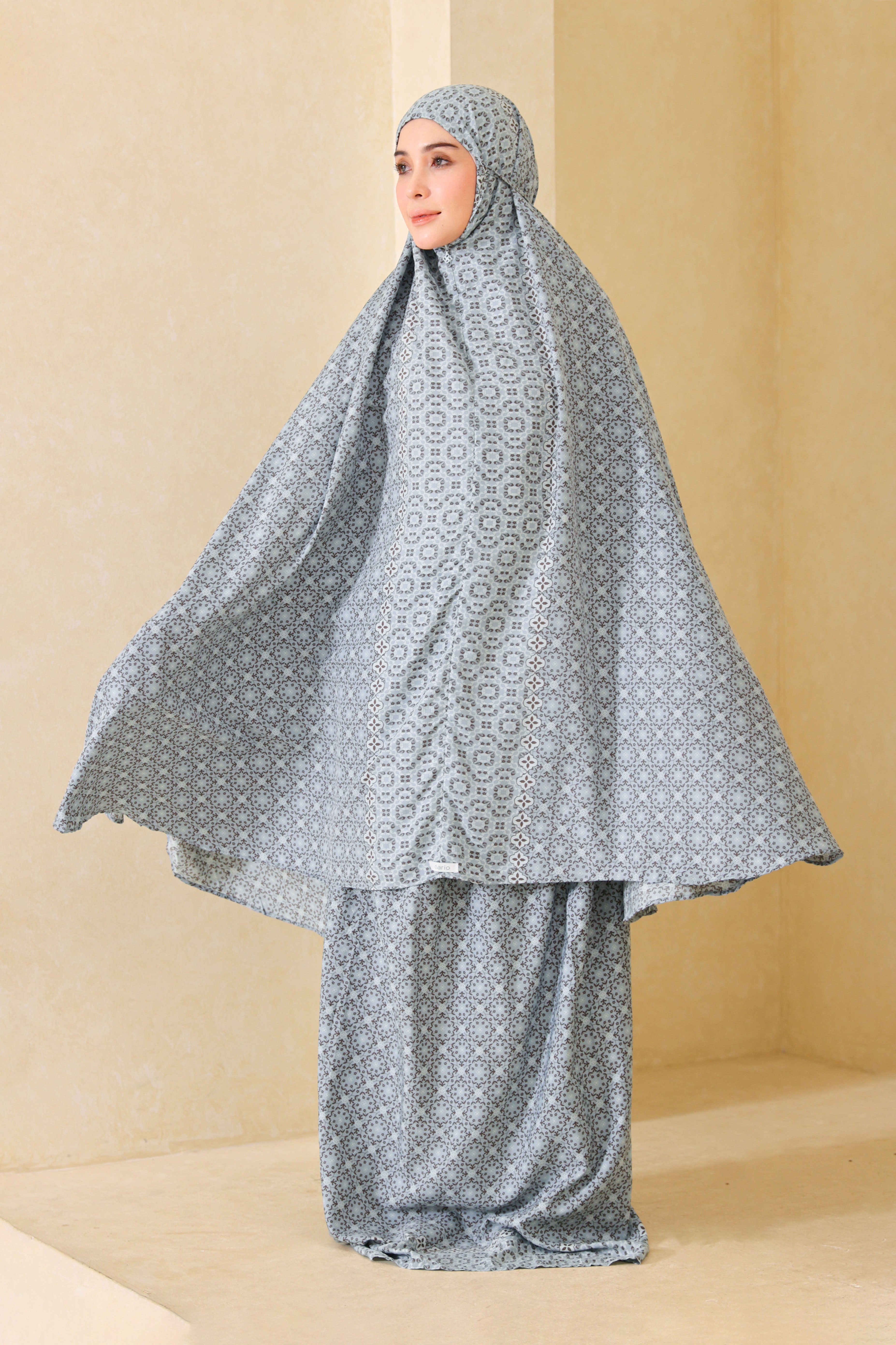 Mukena Travel Gemma Prayer Set 2in1 Free Sejadah Travel