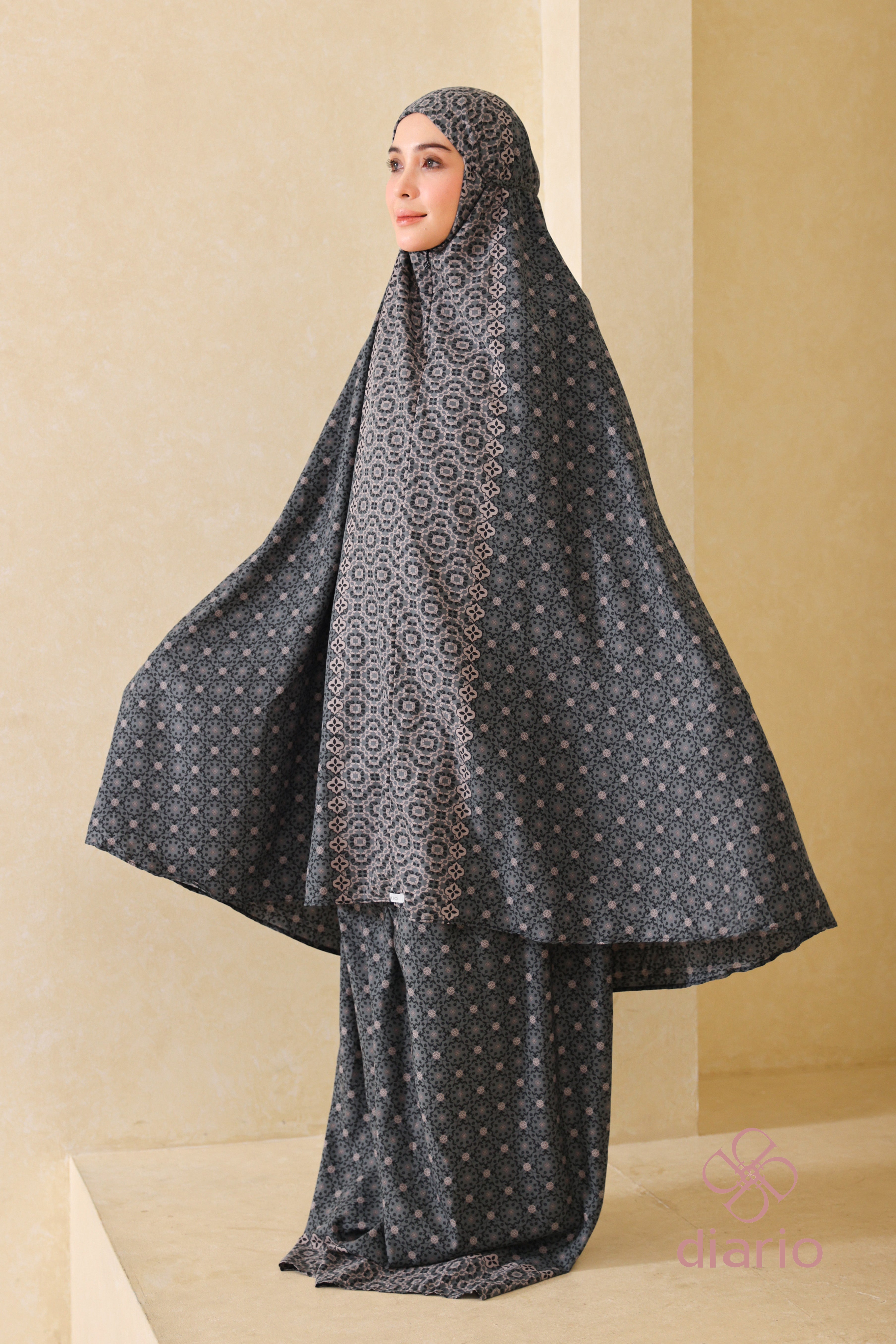 Diario - Mukena Travel Gemma Prayer Set 2in1 Free Sejadah Travel