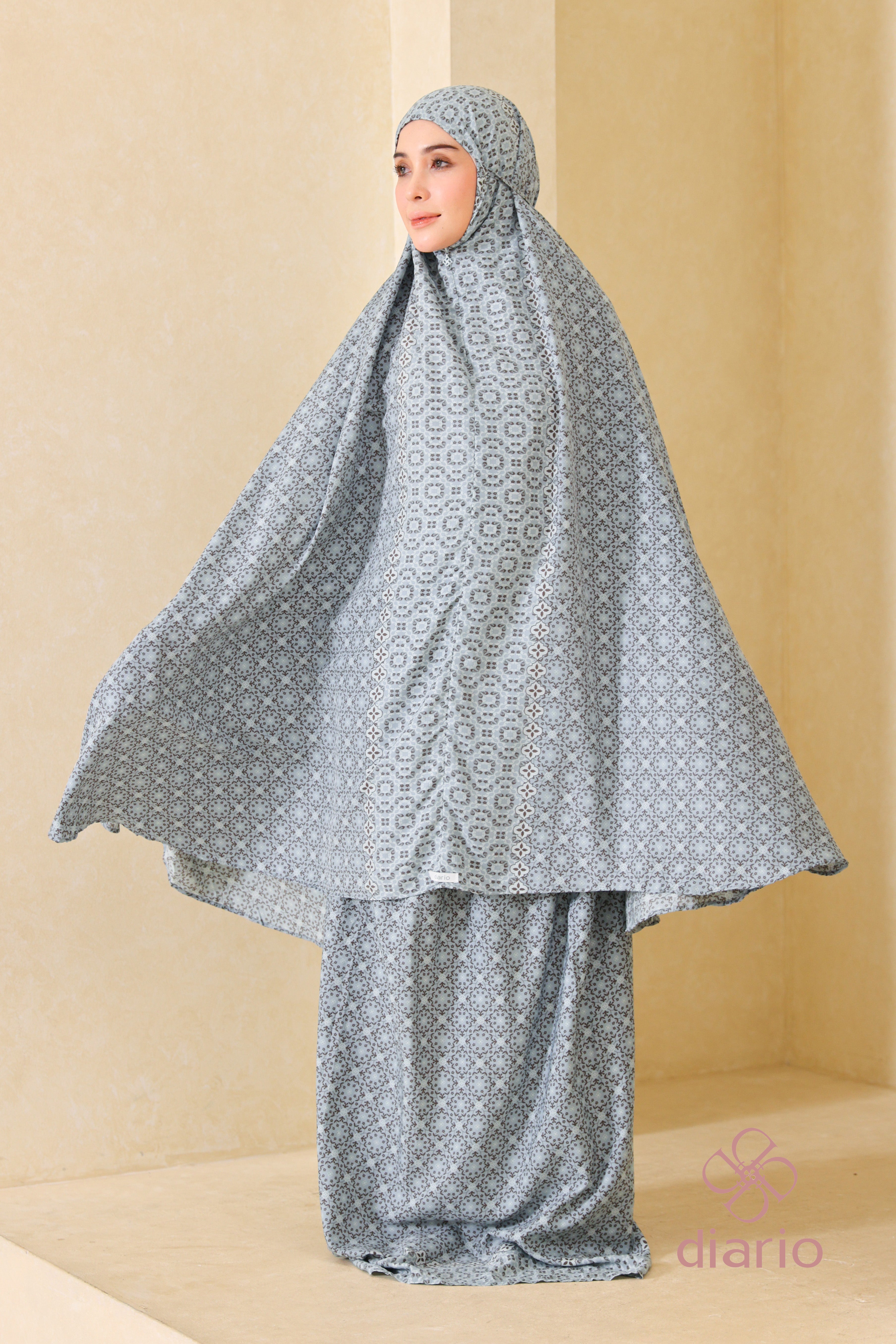 Diario - Mukena Travel Gemma Prayer Set 2in1 Free Sejadah Travel