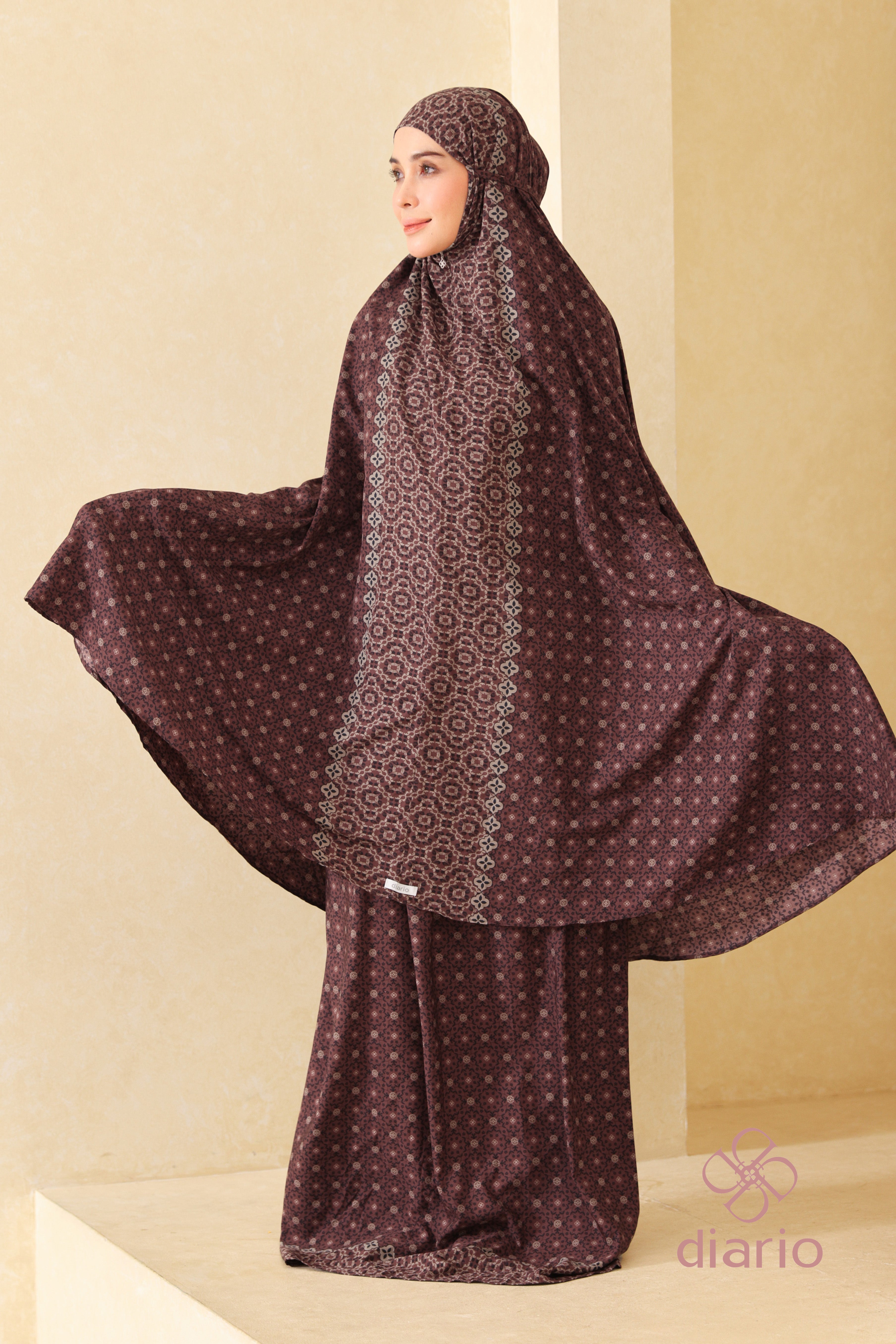 Diario - Mukena Travel Gemma Prayer Set 2in1 Free Sejadah Travel