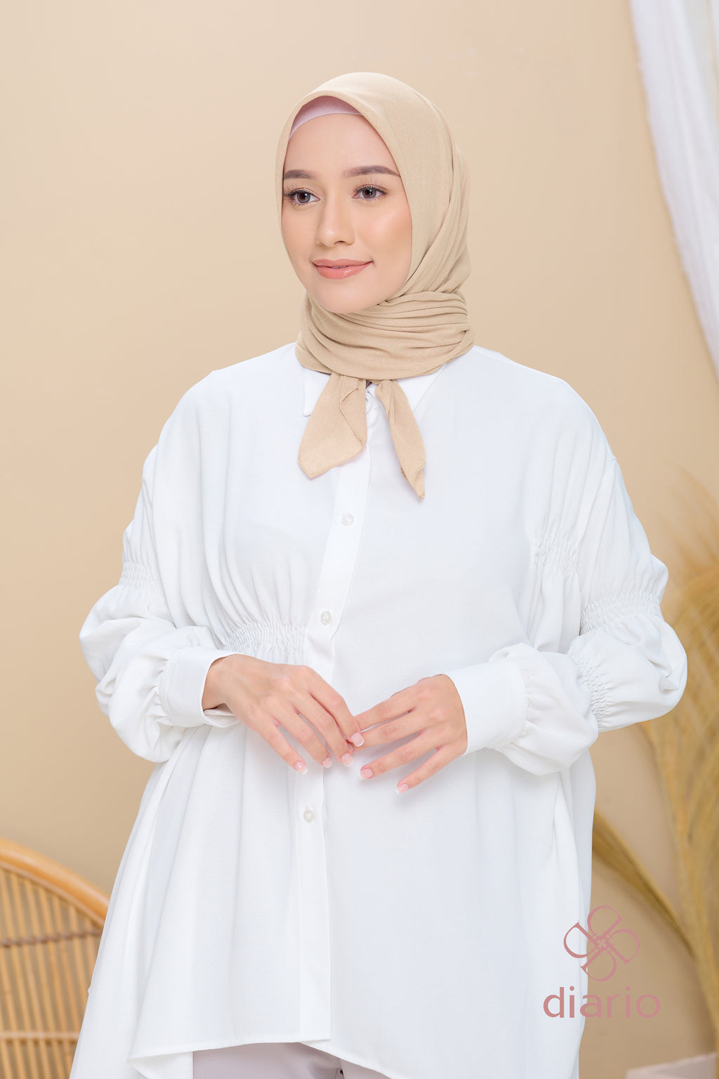 Diario - Kerudung Segi Empat Paris Premium Plain Scarf