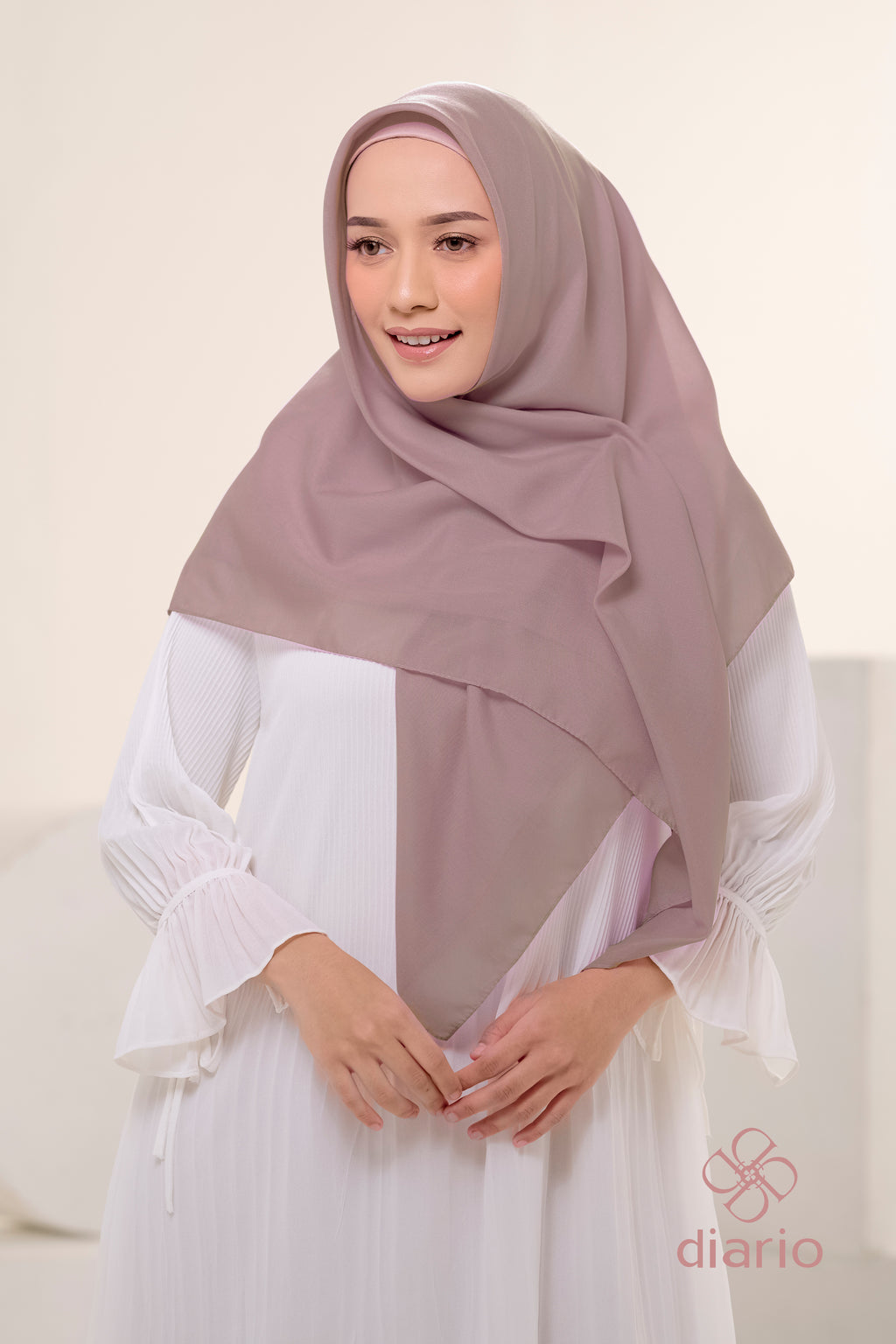 Diario - Kerudung Segi Empat Ultrafine Plain Scarf Voal Nude Series