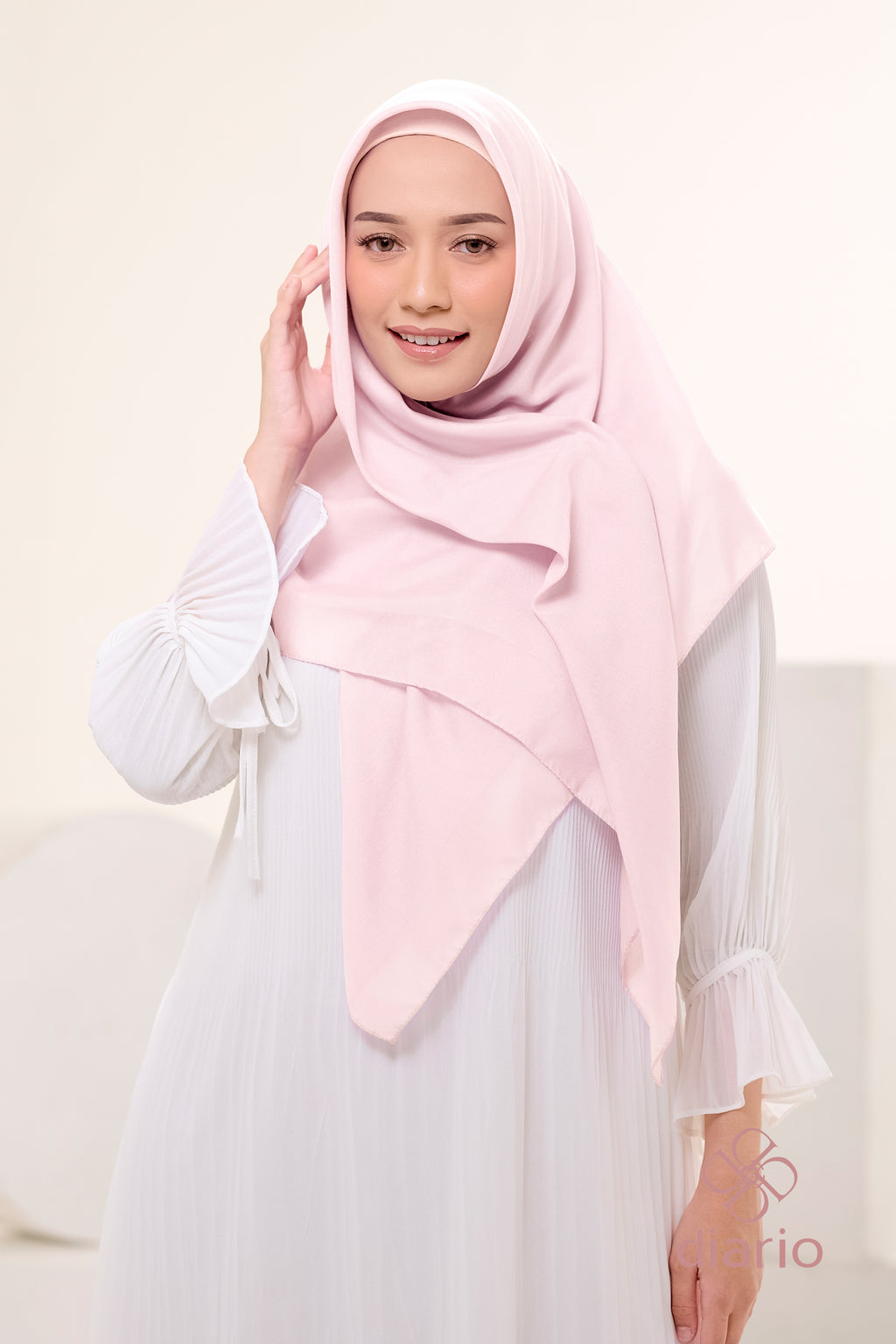 Diario - Kerudung Segi Empat Ultrafine Plain Scarf Voal Nude Series