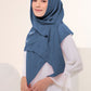 Diario - Kerudung Segi Empat Ultrafine Plain Scarf Voal Blue Series