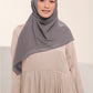 Diario - Kerudung Segi Empat Ultrafine Plain Scarf Grey Series