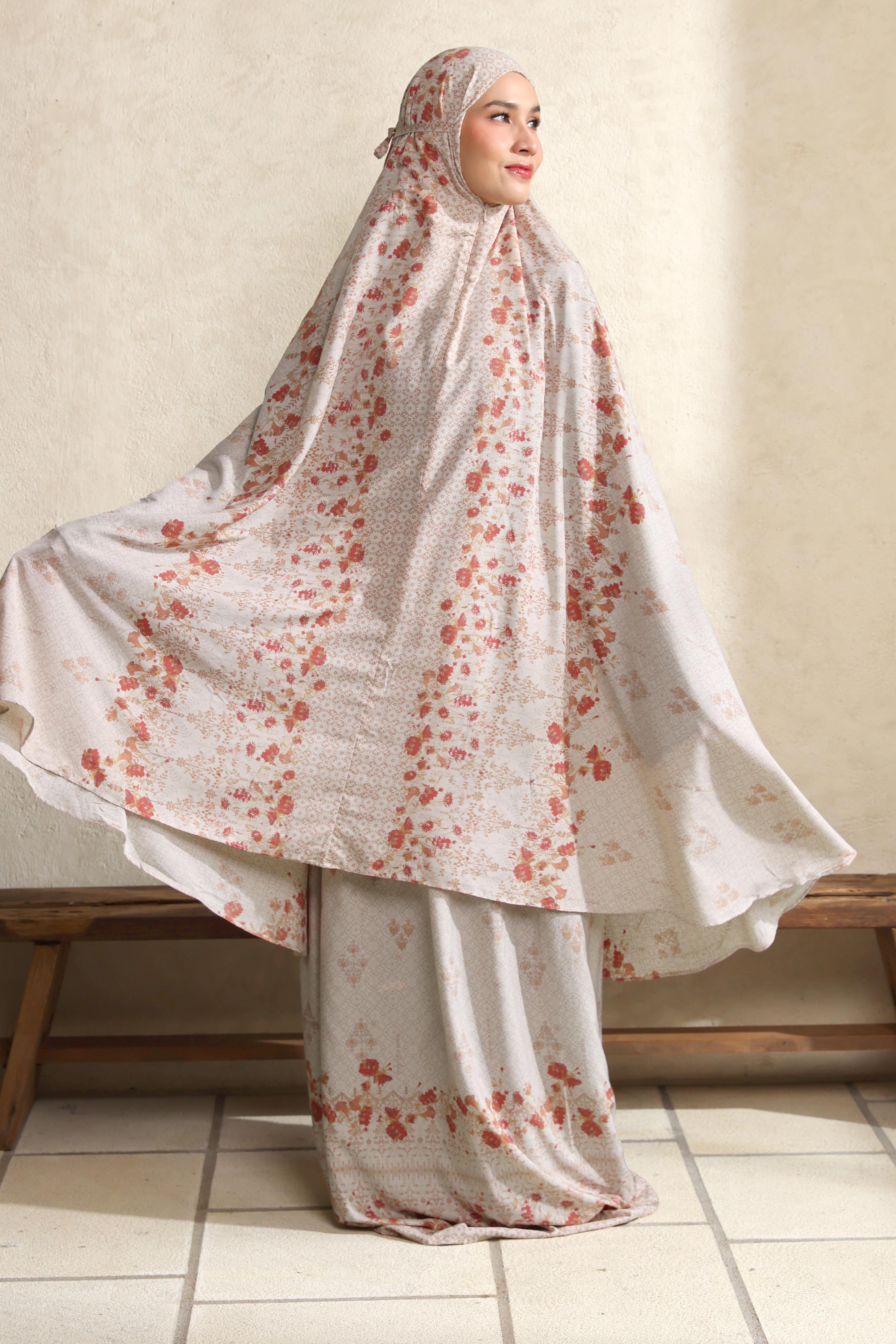 Diario x Dwihanda - Mukena Serenity Prayer Set 2in1 Free Sejadah Travel