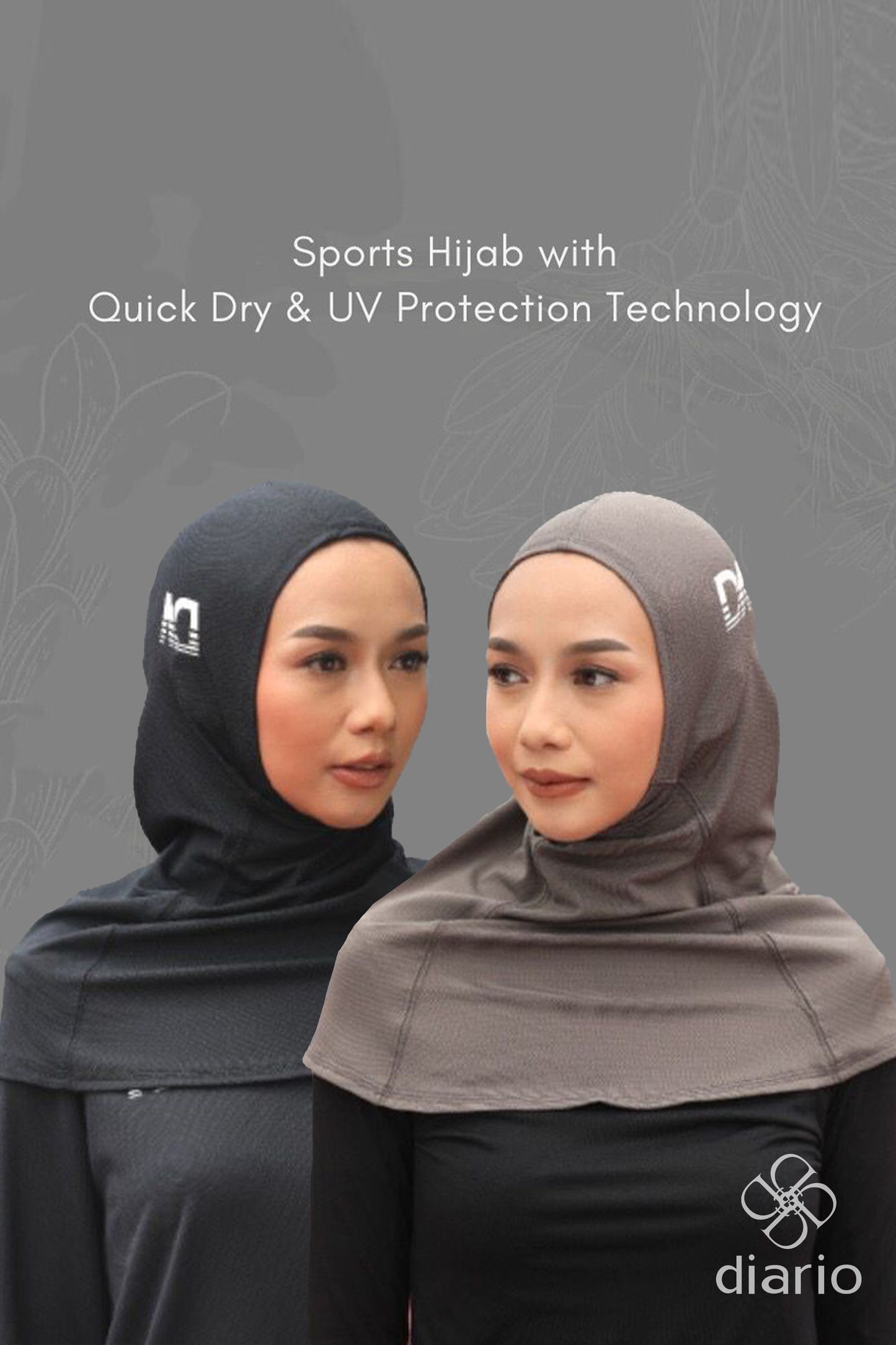 Diario Active - Kerudung Olahraga Handsfree Earphone