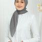 Diario - Kerudung Segi Empat Ultrafine Plain Scarf Grey Series