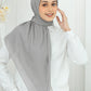 Diario - Kerudung Segi Empat Ultrafine Plain Scarf Grey Series