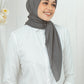 Diario - Kerudung Segi Empat Ultrafine Plain Scarf Grey Series