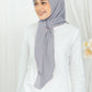 Diario - Kerudung Segi Empat Ultrafine Plain Scarf Grey Series