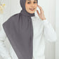 Diario - Kerudung Segi Empat Ultrafine Plain Scarf Grey Series