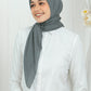 Diario - Kerudung Segi Empat Ultrafine Plain Scarf Grey Series