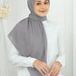 Diario - Kerudung Segi Empat Ultrafine Plain Scarf Grey Series