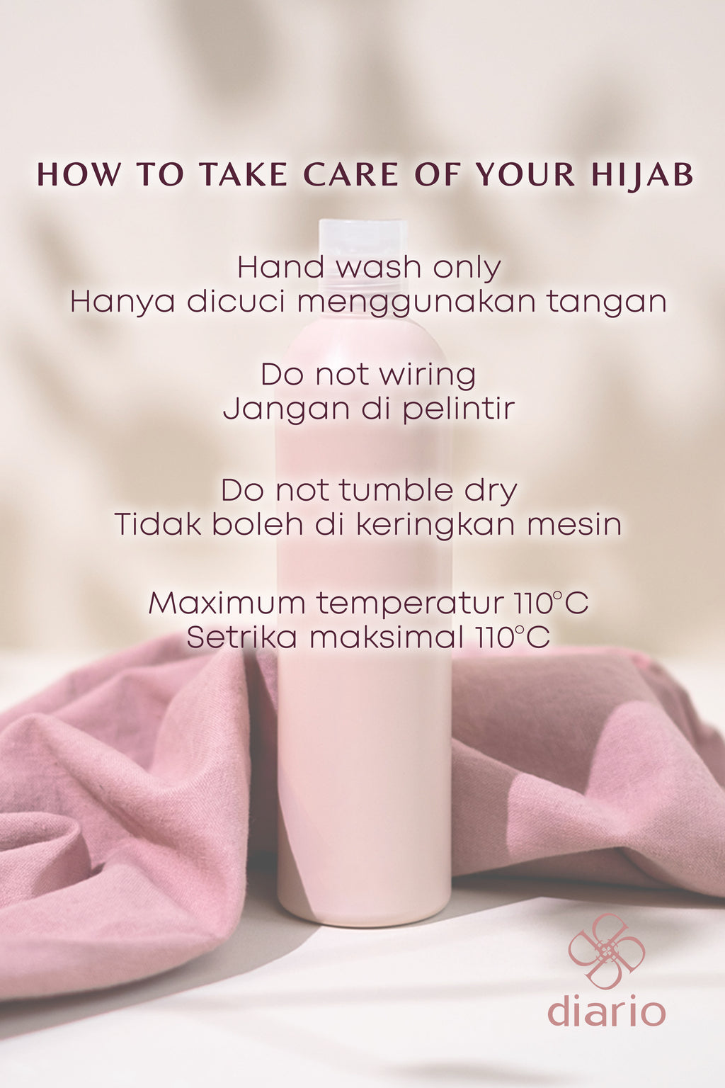 Diario - Kerudung Segi Empat Sahara LC Plain Scarf